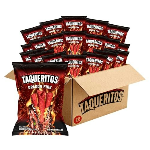 Taqueritos Dragon Fire Chili and Lime Rolled Corn Tortilla Chips 8-oz 20-Pack: $46.72 Taqueritos Dragon Fire Chili and Lime Rolled Corn Tortilla Chips 8-oz 20-Pack: $46.72