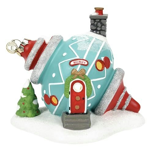 Department 56 North Pole Village Bauble's Ornament House Light Up Building: $119.22 Department 56 North Pole Village Bauble's Ornament House Light Up Building: $119.22