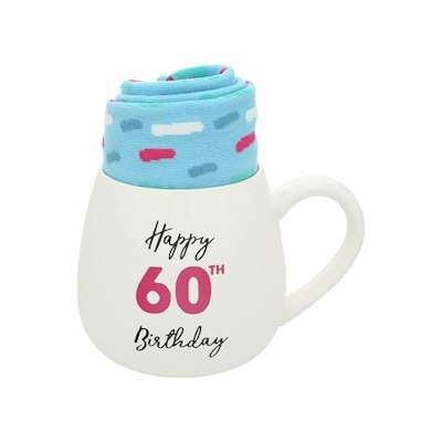 Happy 60th Birthday 15.5oz Coffee Mug and Socks Set for $13 + free shipping w/ Prime