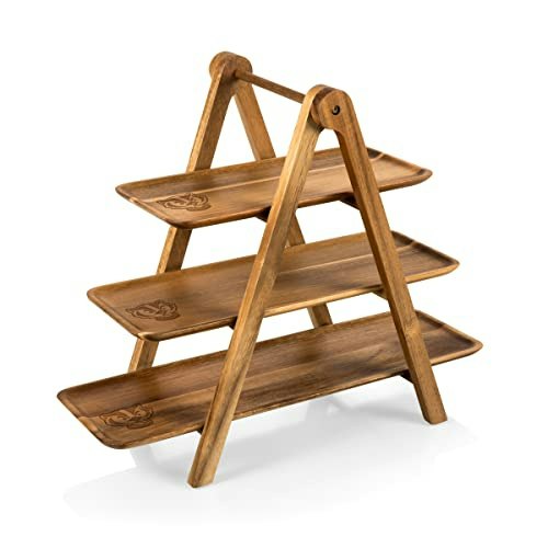 Picnic Time Wisconsin Badgers 3-Tiered Acacia Wood Serving Tray: $98.99