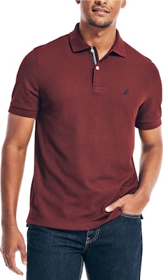 Nautica Men's Performance Pique Polo Shirt for $12 + free shipping w/ Prime