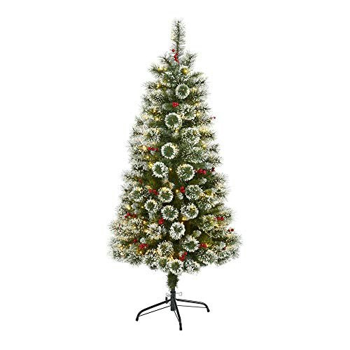 Nearly Natural 5-Foot Frosted Swiss Pine Artificial Christmas Tree with 200 LED Lights: $98.99 Nearly Natural 5-Foot Frosted Swiss Pine Artificial Christmas Tree with 200 LED Lights: $98.99