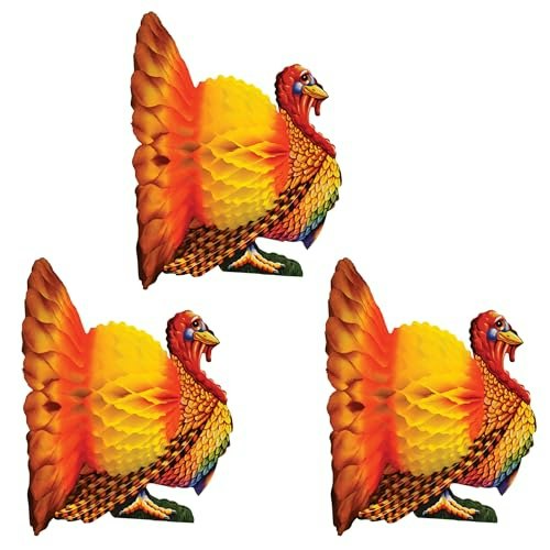 Beistle 12-inch Tissue Turkey Centerpiece 3-Pack: $9.71 Beistle 12-inch Tissue Turkey Centerpiece 3-Pack: $9.71