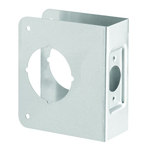 Prime-Line Stainless Steel Single Bore Hole Door Reinforcement Plate: $7.50