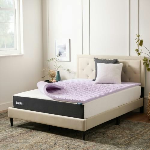 Lucid 2-Inch Lavender 5-Zone Memory Foam Mattress Topper: $21.80