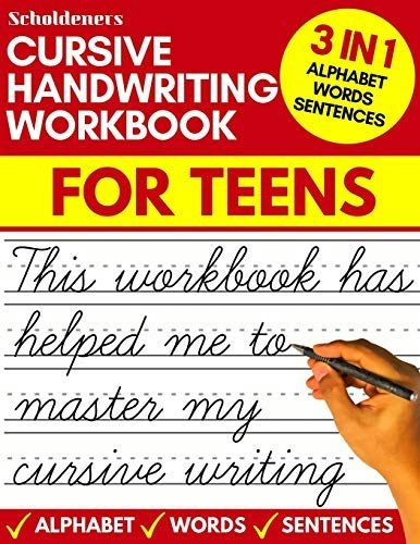 Cursive Handwriting Workbook for Teens: $20.65 Cursive Handwriting Workbook for Teens: $20.65
