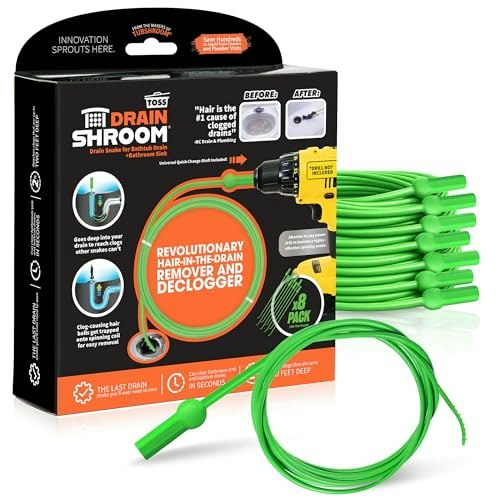 DrainShroom 24-inch Disposable Hair Clog Remover 8-Pack: $11.99 DrainShroom 24-inch Disposable Hair Clog Remover 8-Pack: $11.99