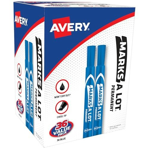 Avery Marks A Lot Permanent Chisel Tip Markers 36-Pack: $22.03 Avery Marks A Lot Permanent Chisel Tip Markers 36-Pack: $22.03