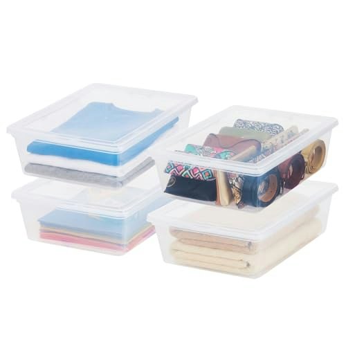 IRIS USA 13-Quart Underbed Storage Bins with Lids 4-Pack: $19.98 IRIS USA 13-Quart Underbed Storage Bins with Lids 4-Pack: $19.98