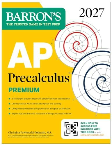 Barron's AP Precalculus Premium 2027 Prep Book: $22.21 Barron's AP Precalculus Premium 2027 Prep Book: $22.21