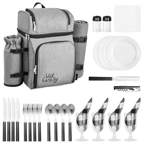 Vevor 4-Person Picnic Backpack Set: $27 Vevor 4-Person Picnic Backpack Set: $27
