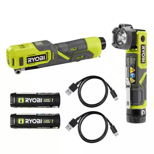 Ryobi USB Compact Flashlight & Portable Inflator Kit: $60