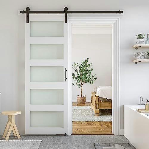 Smartstandard 30" x 84" Glass Barn Door with 5-Foot Sliding Hardware Kit: $162.44 Smartstandard 30" x 84" Glass Barn Door with 5-Foot Sliding Hardware Kit: $162.44
