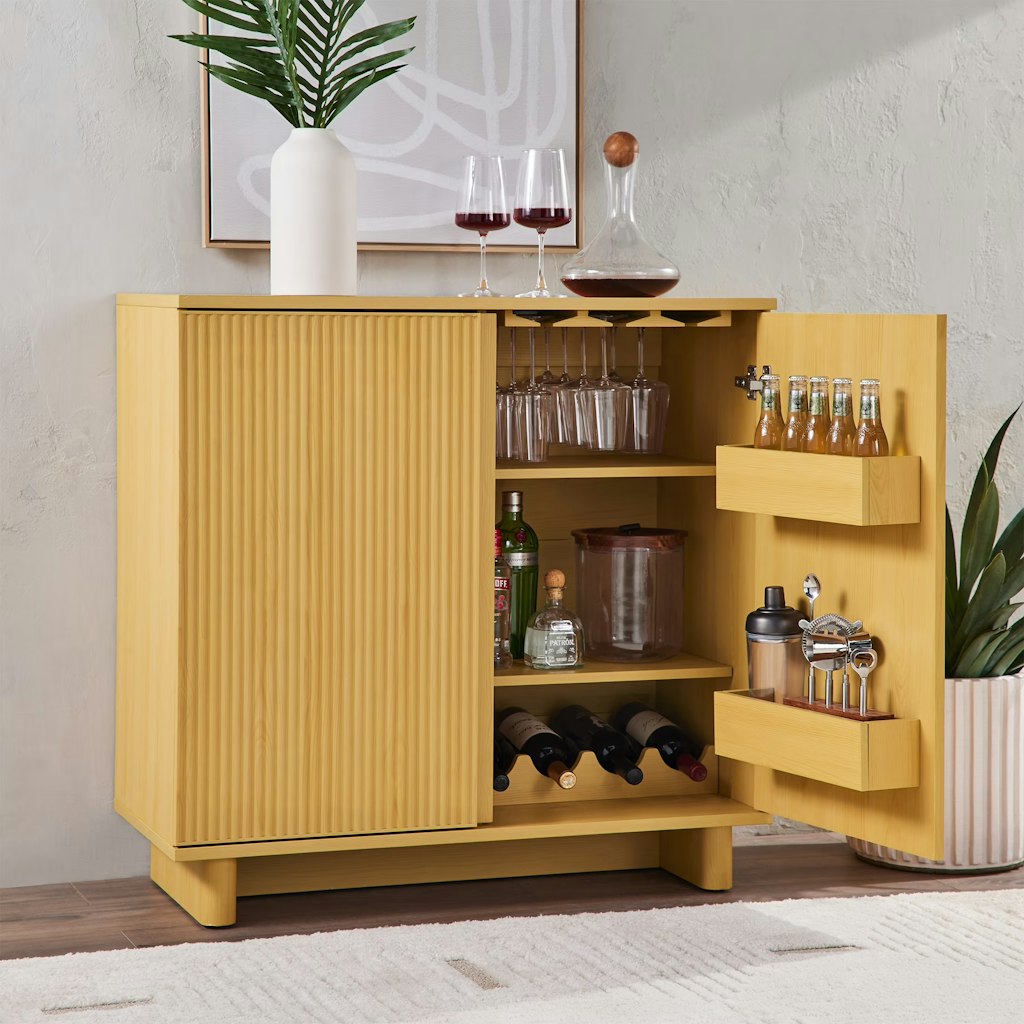Better Homes & Gardens Lillian Fluted Bar Cabinet: $118