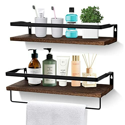AGM Floating Shelves with Towel Bar 2-Pack: $19.99