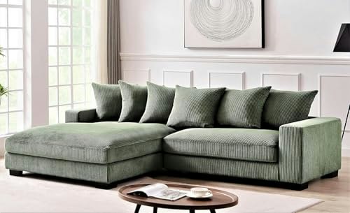 Container Furniture Direct 102.4-Inch Luxe L-Shaped Corduroy Sectional Sofa: $977.68 Container Furniture Direct 102.4-Inch Luxe L-Shaped Corduroy Sectional Sofa: $977.68