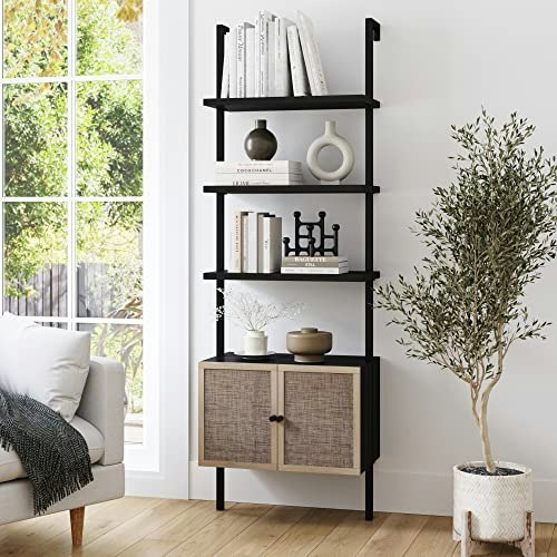 Nathan James Theo Modern Rattan Bookcase: $99.99 Nathan James Theo Modern Rattan Bookcase: $99.99