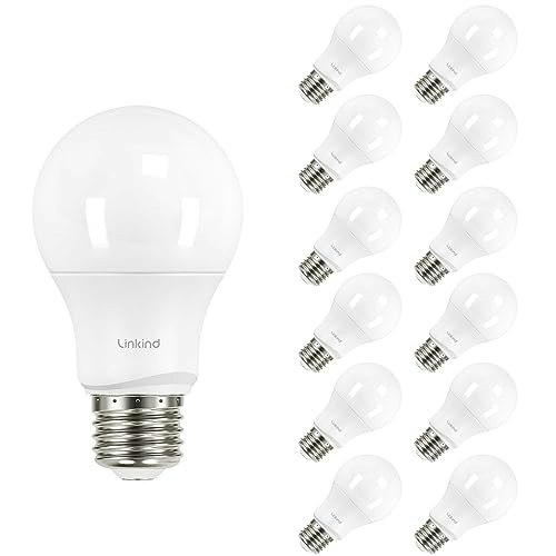 Linkind A19 60W Equivalent Dimmable LED Light Bulb 12-Pack: $28.89