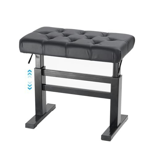 Lumizone Hydraulic Height-Adjustable Tufted Piano Bench: $189.98 Lumizone Hydraulic Height-Adjustable Tufted Piano Bench: $189.98