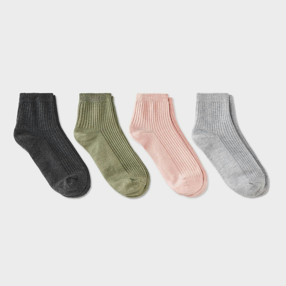 Auden Women's Rib-Knit Ankle Socks 4-Pack: $10 Auden Women's Rib-Knit Ankle Socks 4-Pack: $10