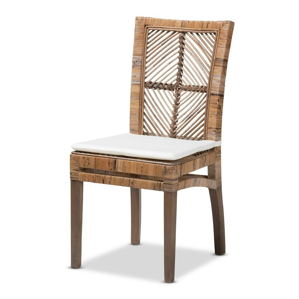 Laluna Rattan and Mahogany Dining Chair: $189.99 Laluna Rattan and Mahogany Dining Chair: $189.99