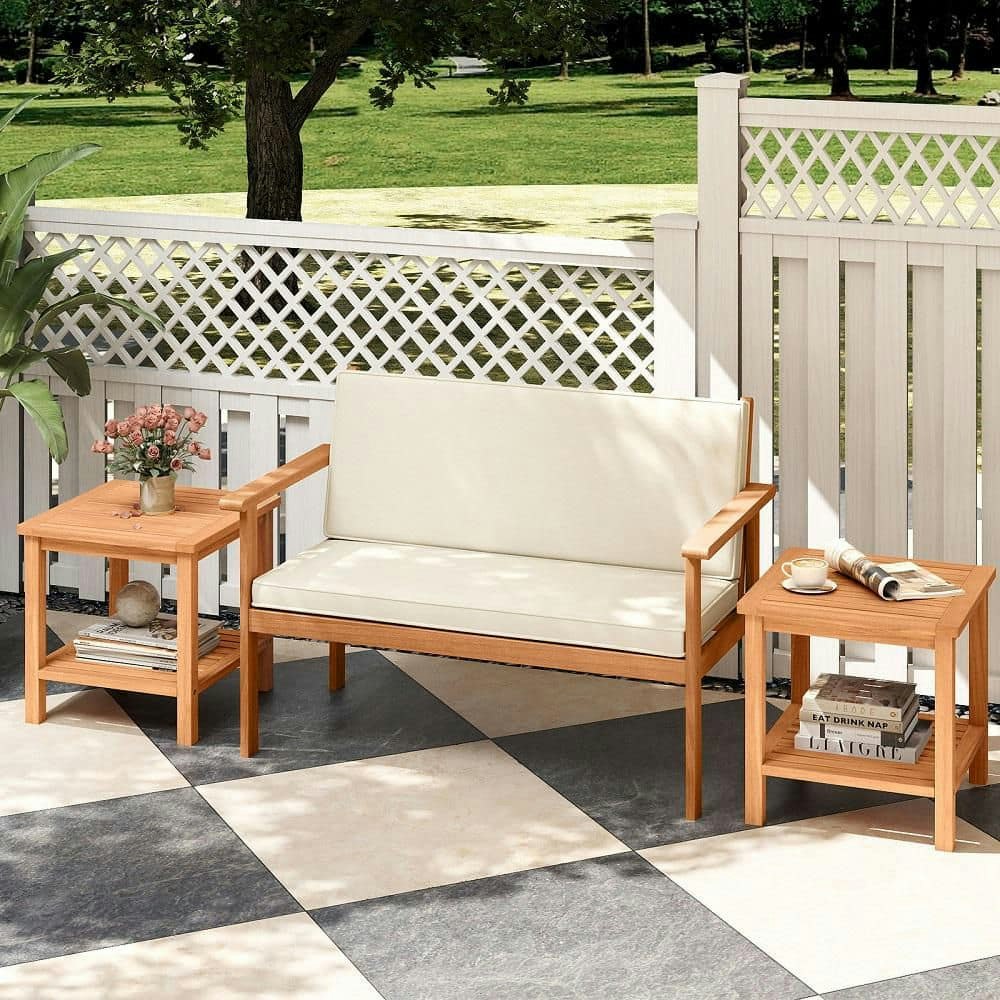 Acacia Wood 2-Tier Patio Side Table 2-Pack: $86.97 Acacia Wood 2-Tier Patio Side Table 2-Pack: $86.97