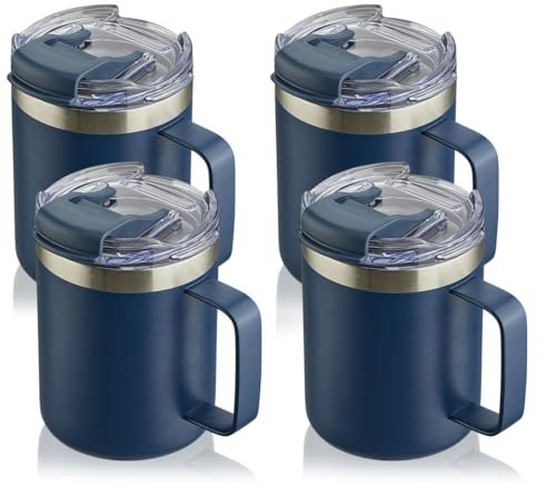 Aloufea 12oz Insulated Travel Coffee Mug 4-Pack: $37.89