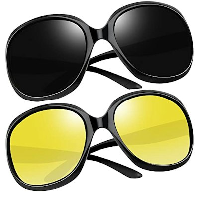 Joopin Oversized Polarized Sunglasses and Night Driving Glasses 2-Pack for $13 + free shipping w/ Prime