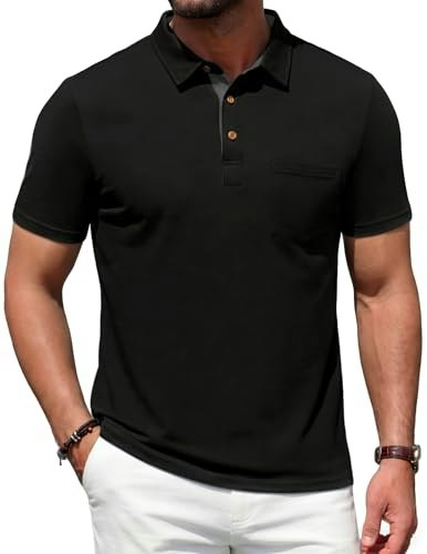 Asyjumpd Men's Cotton Polo Shirt with Pocket: $17.98 Asyjumpd Men's Cotton Polo Shirt with Pocket: $17.98