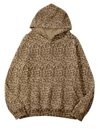 Lauweion Women's Cheetah Print Oversized Hoodie: $28.89