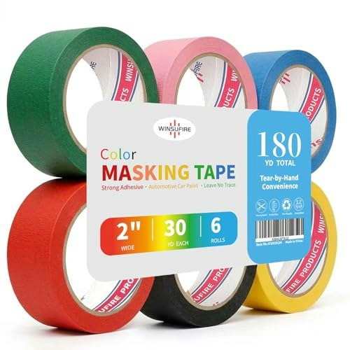 Winsufire Colored Masking Tape 6-Roll Pack: $20.32 Winsufire Colored Masking Tape 6-Roll Pack: $20.32