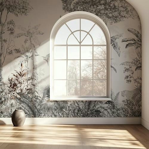 Vintage Tropical Botanical Peel and Stick Wall Mural: $141.10 Vintage Tropical Botanical Peel and Stick Wall Mural: $141.10