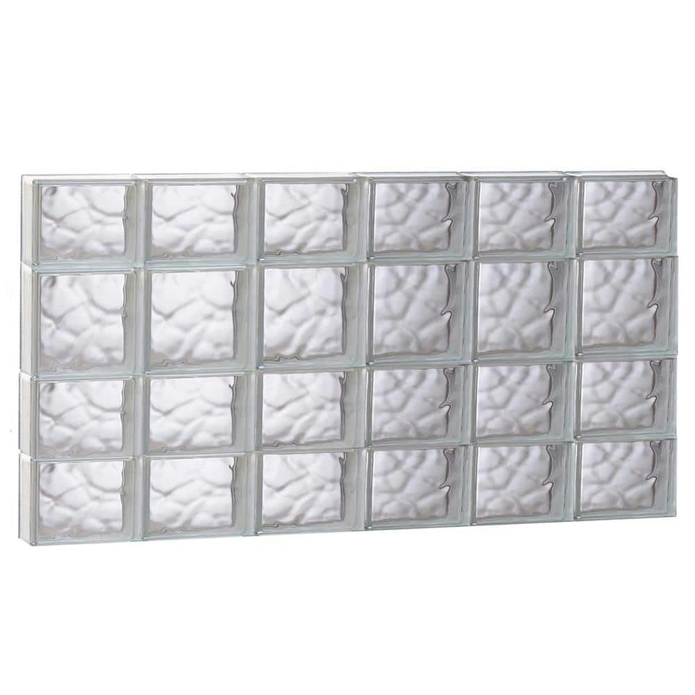 46.5" x 25" Frameless Wave Pattern Glass Block Window: $269