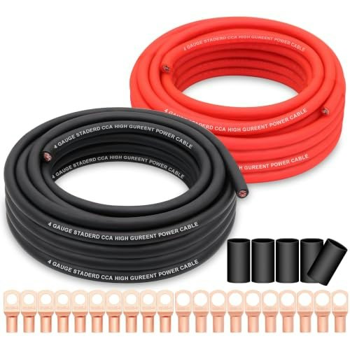 4-Gauge CCA Battery Cable Kit 50-Foot: $35.69