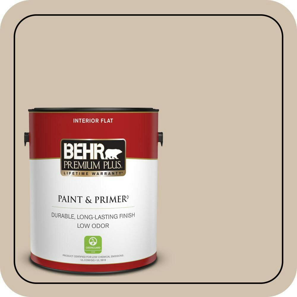 Home Decorators Collection Avenue Tan Flat Interior Paint & Primer 1-Gallon: $34.98