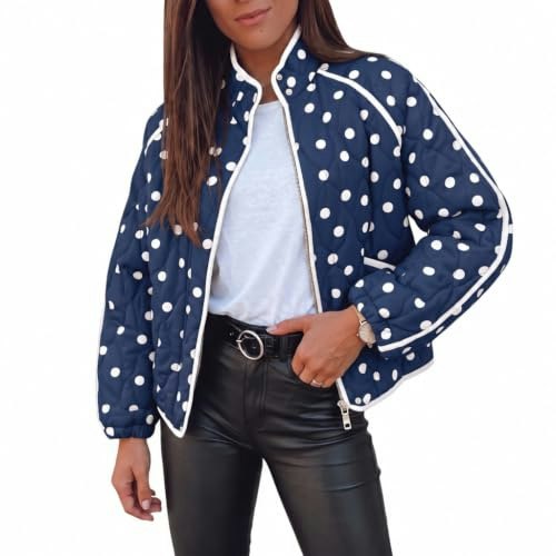 Tankaneo Women's Quilted Polka Dot Jacket: $34.39 Tankaneo Women's Quilted Polka Dot Jacket: $34.39