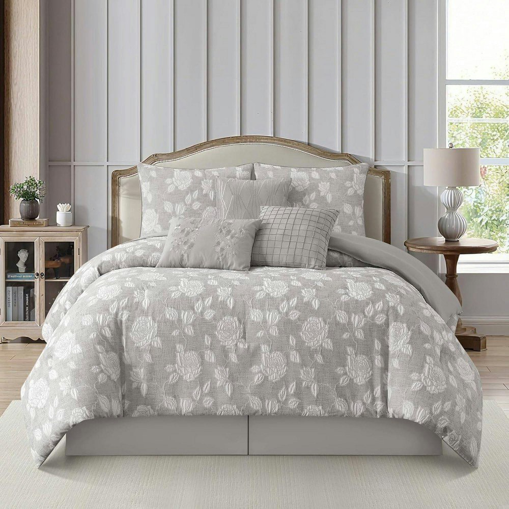 Landy 7-Piece California King Jacquard Comforter Set: $152.99