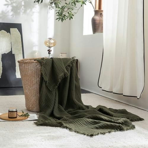Fossa 50"x70" 4-Layer Cotton Gauze Blanket: $50.99 Fossa 50"x70" 4-Layer Cotton Gauze Blanket: $50.99