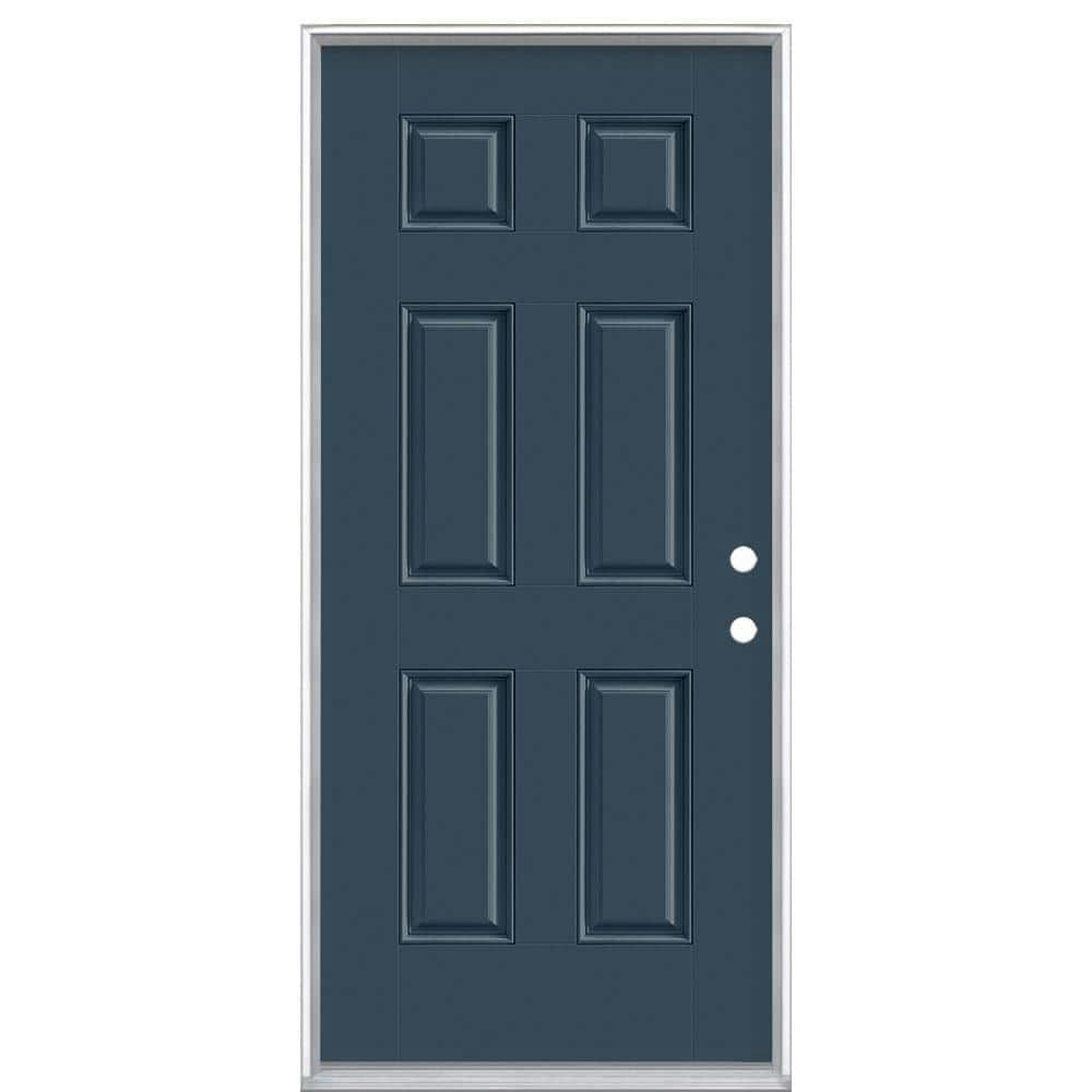 36-inch x 80-inch 6-Panel Left-Hand Inswing Smooth Fiberglass Front Exterior Door: $818 36-inch x 80-inch 6-Panel Left-Hand Inswing Smooth Fiberglass Front Exterior Door: $818