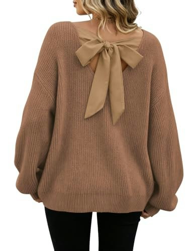 Zaful Women's Bow Chunky Knit Sweater: $33.99 Zaful Women's Bow Chunky Knit Sweater: $33.99