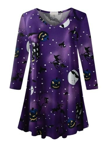 Larace Women's 3/4 Sleeve Plus Size Halloween Tunic: $19.88