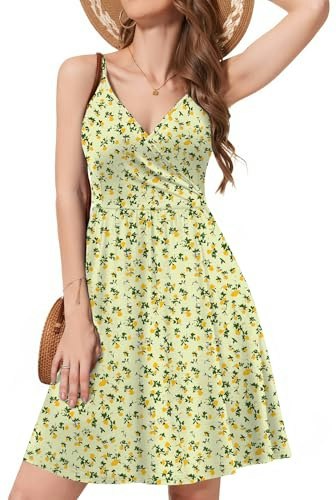 Weaczzy Women's V-Neck Floral Swing Dress: $19.98