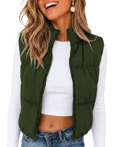 Athlisan Women's Cropped Puffer Vest: $29.98