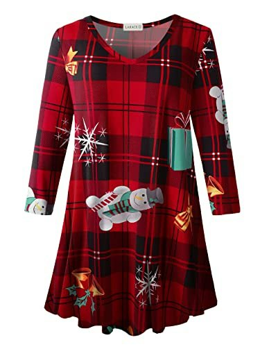 Larace Women's Plus Size Christmas Tunic Top: $22.09