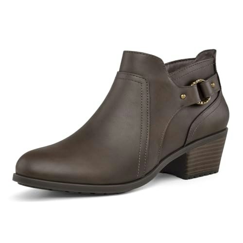 Mysoft Women's Low Stacked Heel Ankle Boots: $35.98 Mysoft Women's Low Stacked Heel Ankle Boots: $35.98