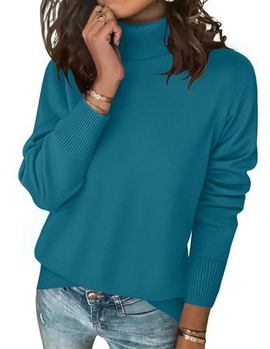Zeagoo Women's Turtleneck Knit Pullover Sweater: $28.73 Zeagoo Women's Turtleneck Knit Pullover Sweater: $28.73