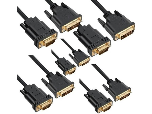 DVI-D to VGA Cable 6-Foot 5-Pack: $55.26