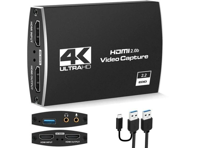4K HDMI to USB/Type-C Video Capture Card: $37.99 4K HDMI to USB/Type-C Video Capture Card: $37.99