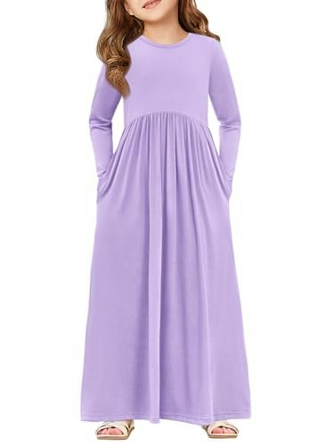 Haloumoning Girls' Long-Sleeve Maxi Dress: $12.74