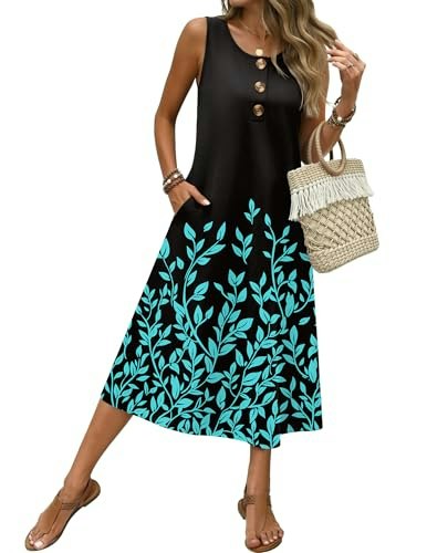 Zeagoo Women's Tank Midi Sundress: $14.98